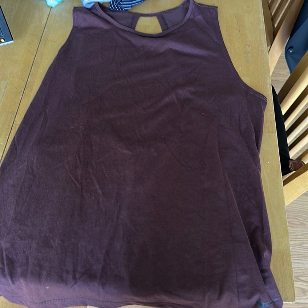 Nike Dark Maroon Tank Mesh Back with Cut Outs Size L